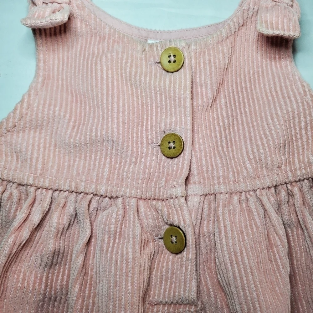 Baby Gap Corduroy Dress Pink Sz 3-6M Bow